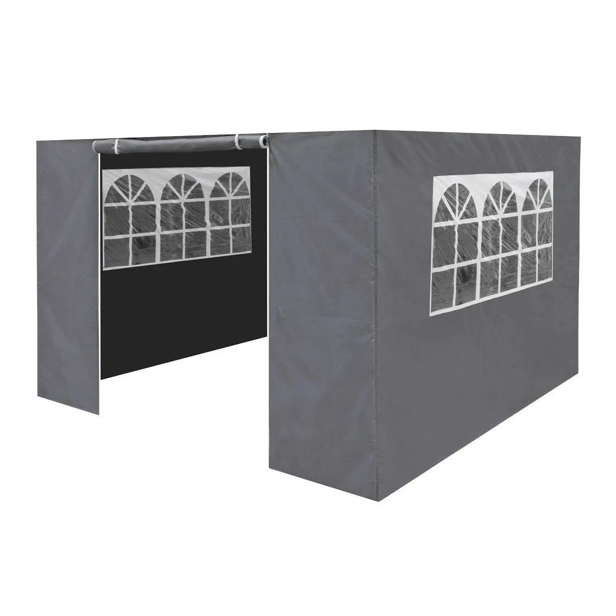 Dellonda DG149 Premium Gazebo/Marquee Side Walls/Doors/Windows Fits 3 x 3m Models - Grey Dellonda