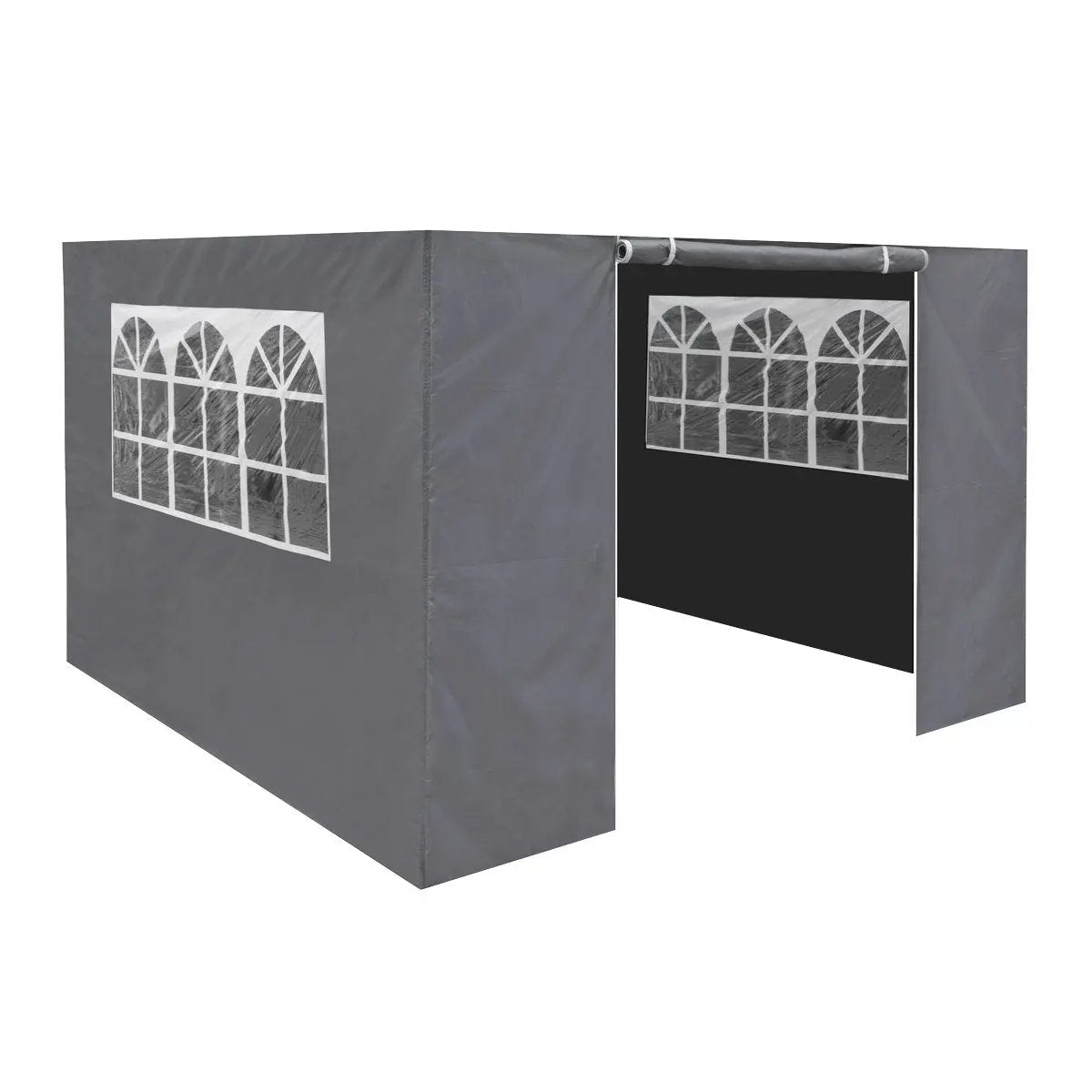 Dellonda DG149 Premium Gazebo/Marquee Side Walls/Doors/Windows Fits 3 x 3m Models - Grey Dellonda