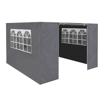 Dellonda DG149 Premium Gazebo/Marquee Side Walls/Doors/Windows Fits 3 x 3m Models - Grey Dellonda