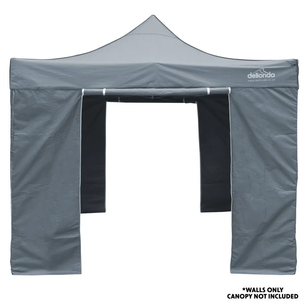 Dellonda DG149 Premium Gazebo/Marquee Side Walls/Doors/Windows Fits 3 x 3m Models - Grey Dellonda