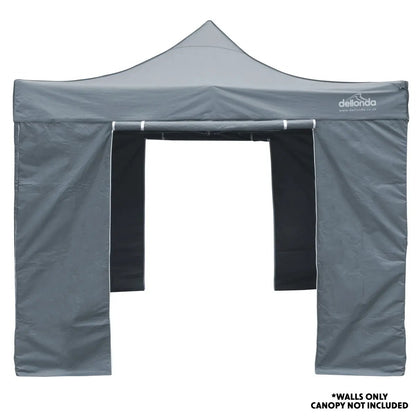 Dellonda DG149 Premium Gazebo/Marquee Side Walls/Doors/Windows Fits 3 x 3m Models - Grey Dellonda
