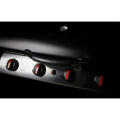 Dellonda DG15 4 Burner Gas BBQ Grill Ignition Thermometer Black/Stainless Steel Dellonda