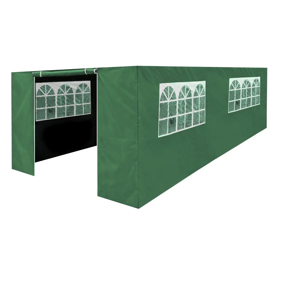 Dellonda DG156 Premium Side Walls/Doors/Windows for Gazebo/Marquee Fits 3 x 6m Models - Dark Green Dellonda