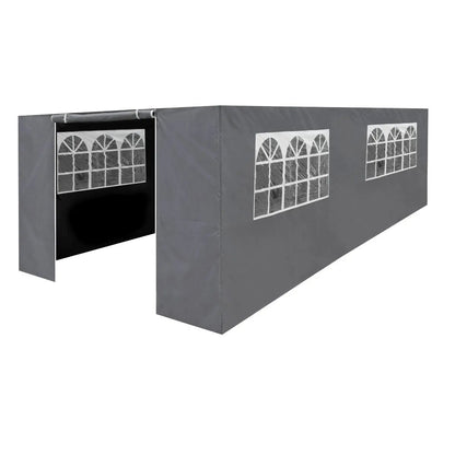Dellonda DG157 Premium Side Walls/Doors/Windows for Gazebo/Marquee Fits 3 x 6m Models - Grey Dellonda