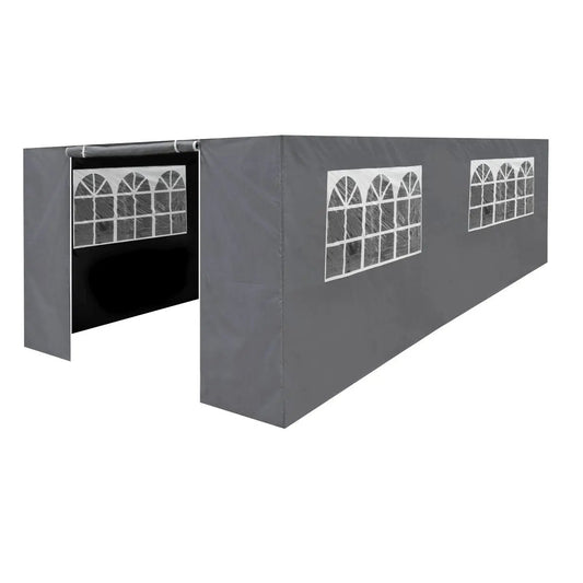 Dellonda DG157 Premium Side Walls/Doors/Windows for Gazebo/Marquee Fits 3 x 6m Models - Grey Dellonda