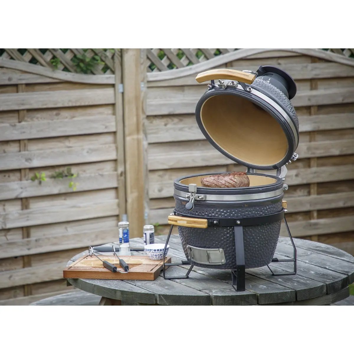 Dellonda DG158 Deluxe 16"(40cm) Ceramic Kamado Style BBQ Grill/Oven/Smoker Dellonda