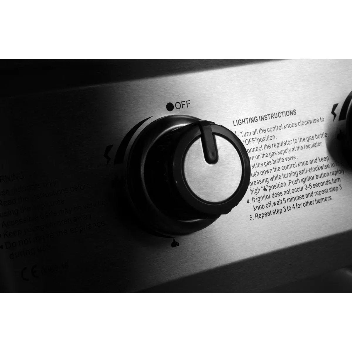 Dellonda DG16 3 Burner Deluxe Gas BBQ Grill with Piezo Ignition & Wheels - Stainless Steel Dellonda