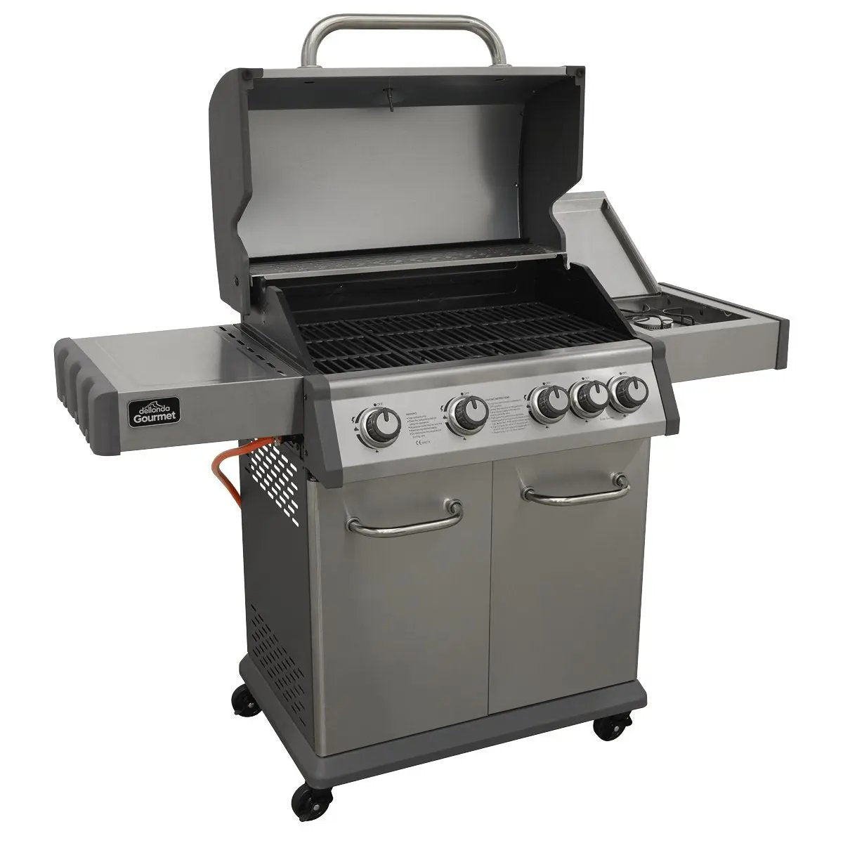 Dellonda DG17 4+1 Burner Deluxe Gas BBQ Grill Stainless Steel Side Burner Ignition Dellonda