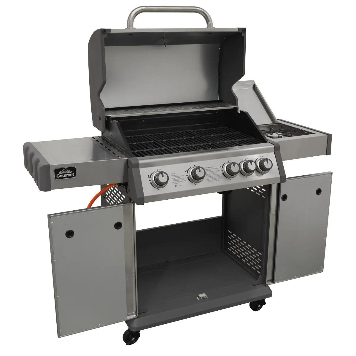 Dellonda DG17 4+1 Burner Deluxe Gas BBQ Grill Stainless Steel Side Burner Ignition Dellonda