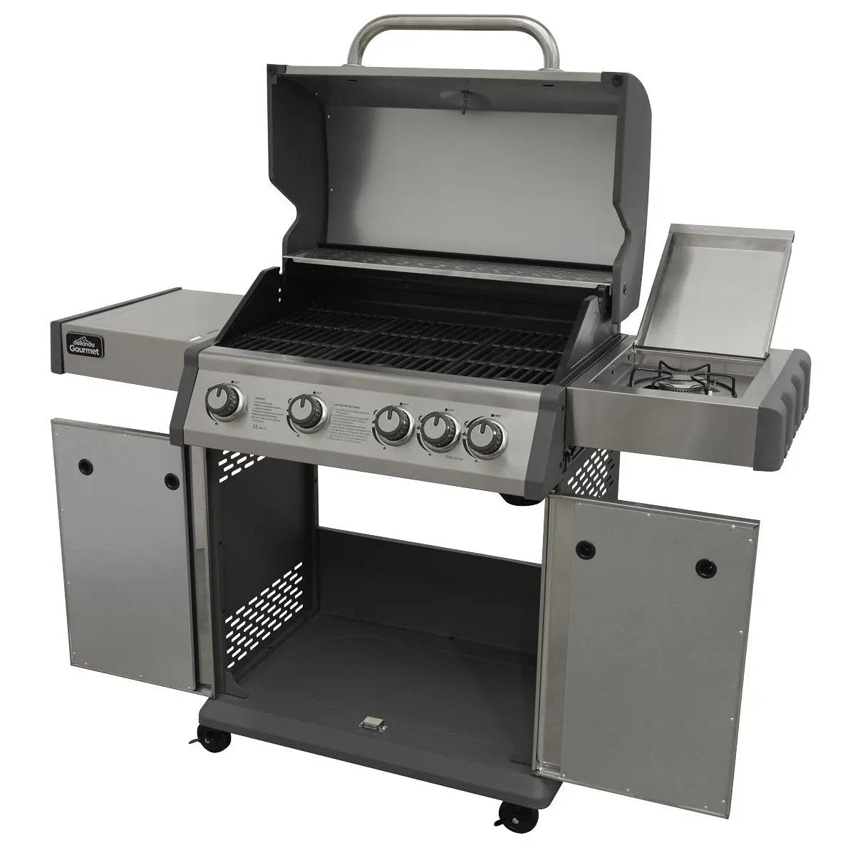 Dellonda DG17 4+1 Burner Deluxe Gas BBQ Grill Stainless Steel Side Burner Ignition Dellonda