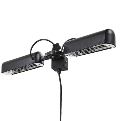 Dellonda DG176 Folding Parasol/Gazebo/Patio Outdoor Infrared Heater Two Panels Extra Long 5M Cable 1600W Dellonda