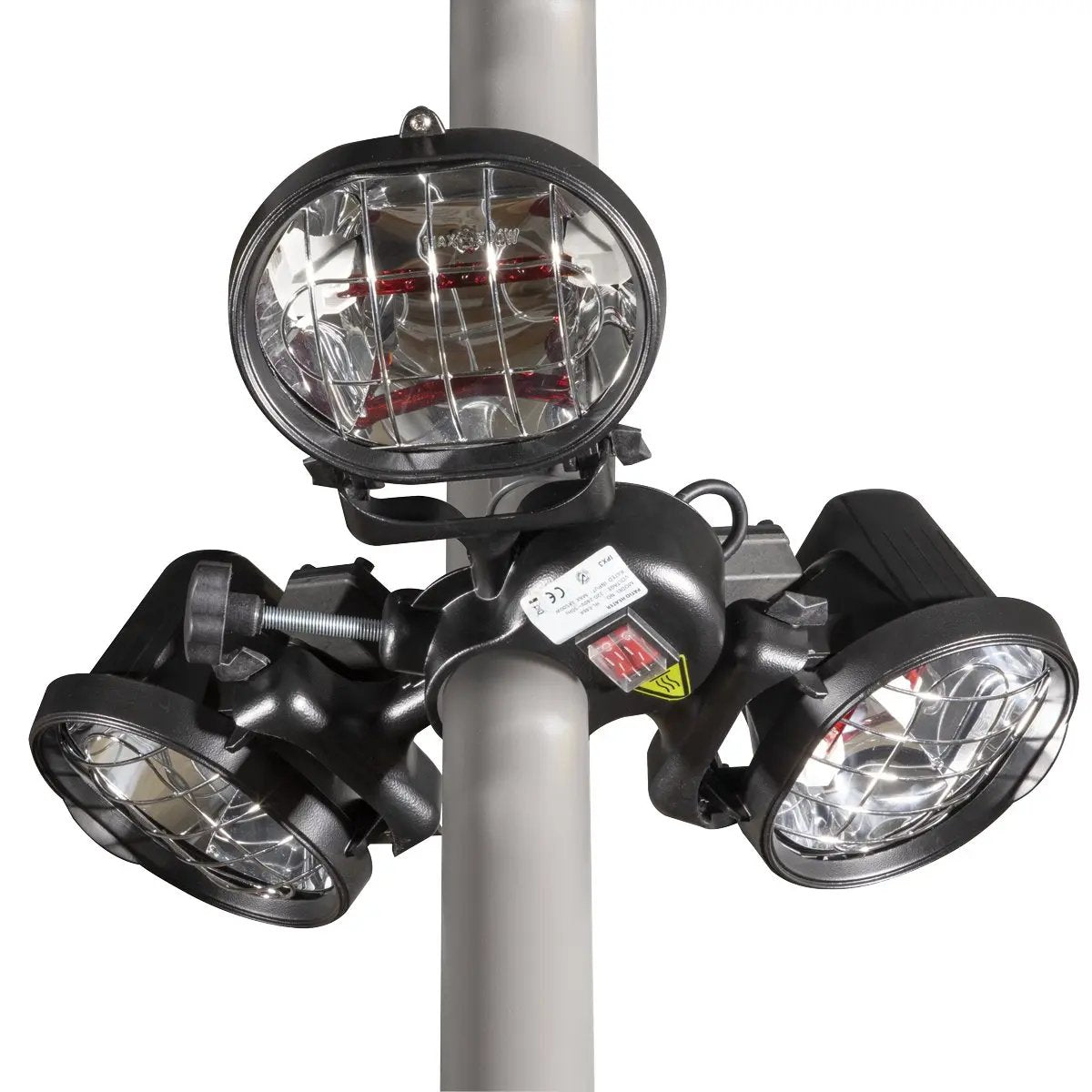 Dellonda DG177 Folding Parasol/Gazebo/Patio Outdoor Infrared Heater Three Panels Extra Long 5M Cable 1350W Dellonda