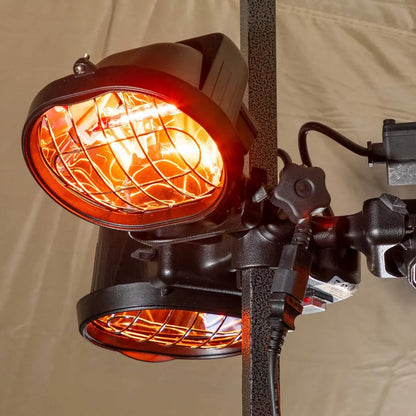 Dellonda DG177 Folding Parasol/Gazebo/Patio Outdoor Infrared Heater Three Panels Extra Long 5M Cable 1350W Dellonda