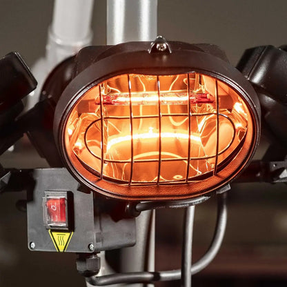 Dellonda DG177 Folding Parasol/Gazebo/Patio Outdoor Infrared Heater Three Panels Extra Long 5M Cable 1350W Dellonda