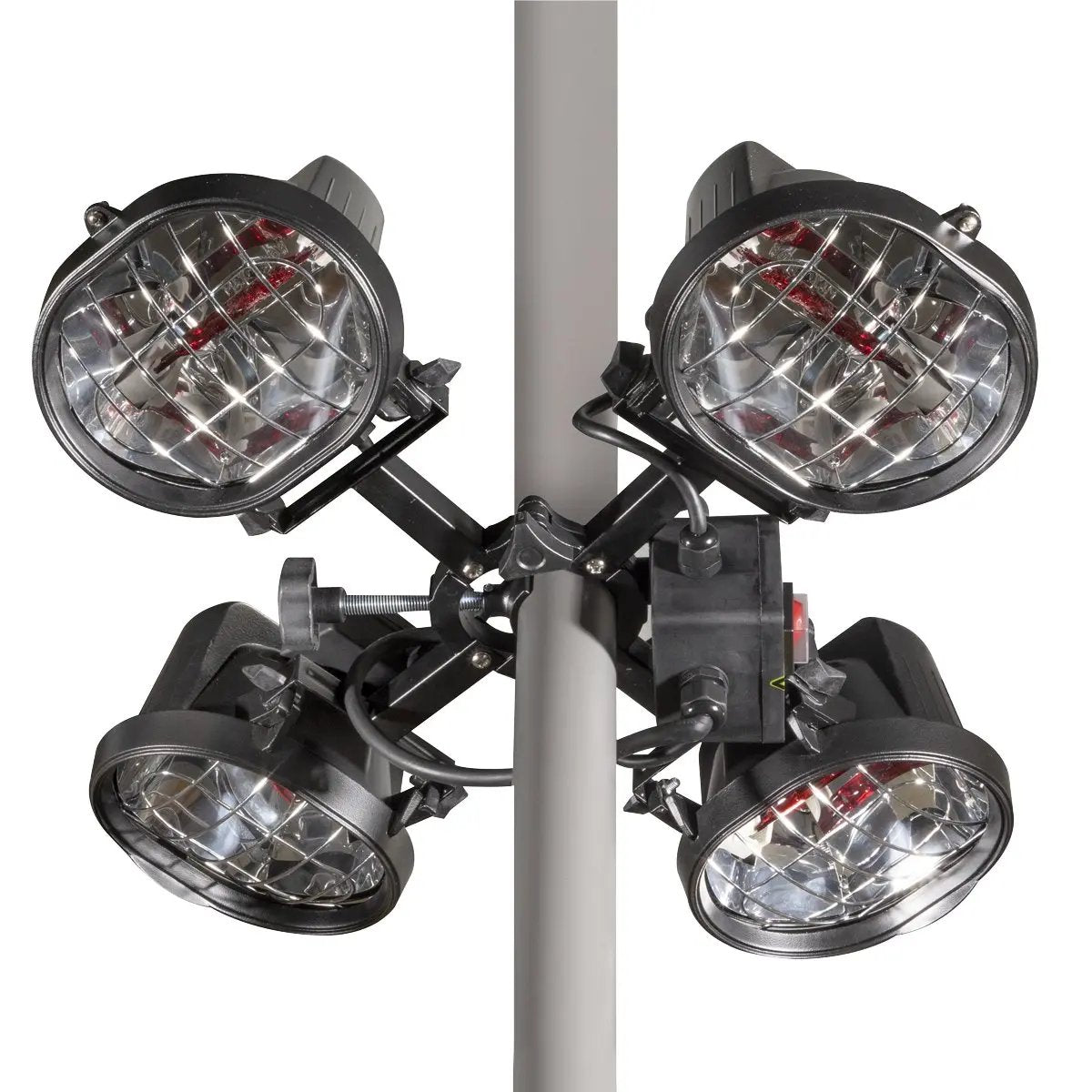 Dellonda DG178 Folding Parasol/Gazebo/Patio Outdoor Infrared Heater Four Panels Extra Long 5M Cable 1800W Dellonda