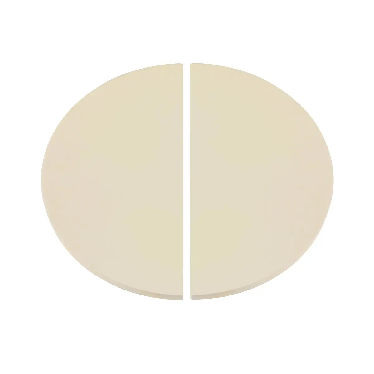 Dellonda DG185 Kamado Halfmoon Ceramic Heat Deflector Plates 15" - Set of 2 Dellonda