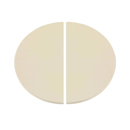 Dellonda DG185 Kamado Halfmoon Ceramic Heat Deflector Plates 15" - Set of 2 Dellonda