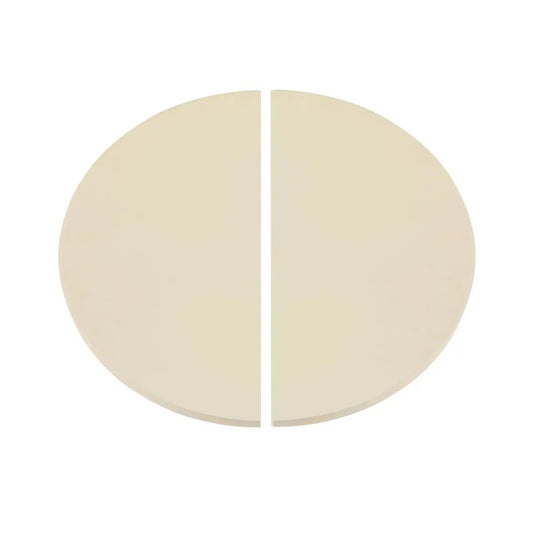 Dellonda DG185 Kamado Halfmoon Ceramic Heat Deflector Plates 15" - Set of 2 Dellonda