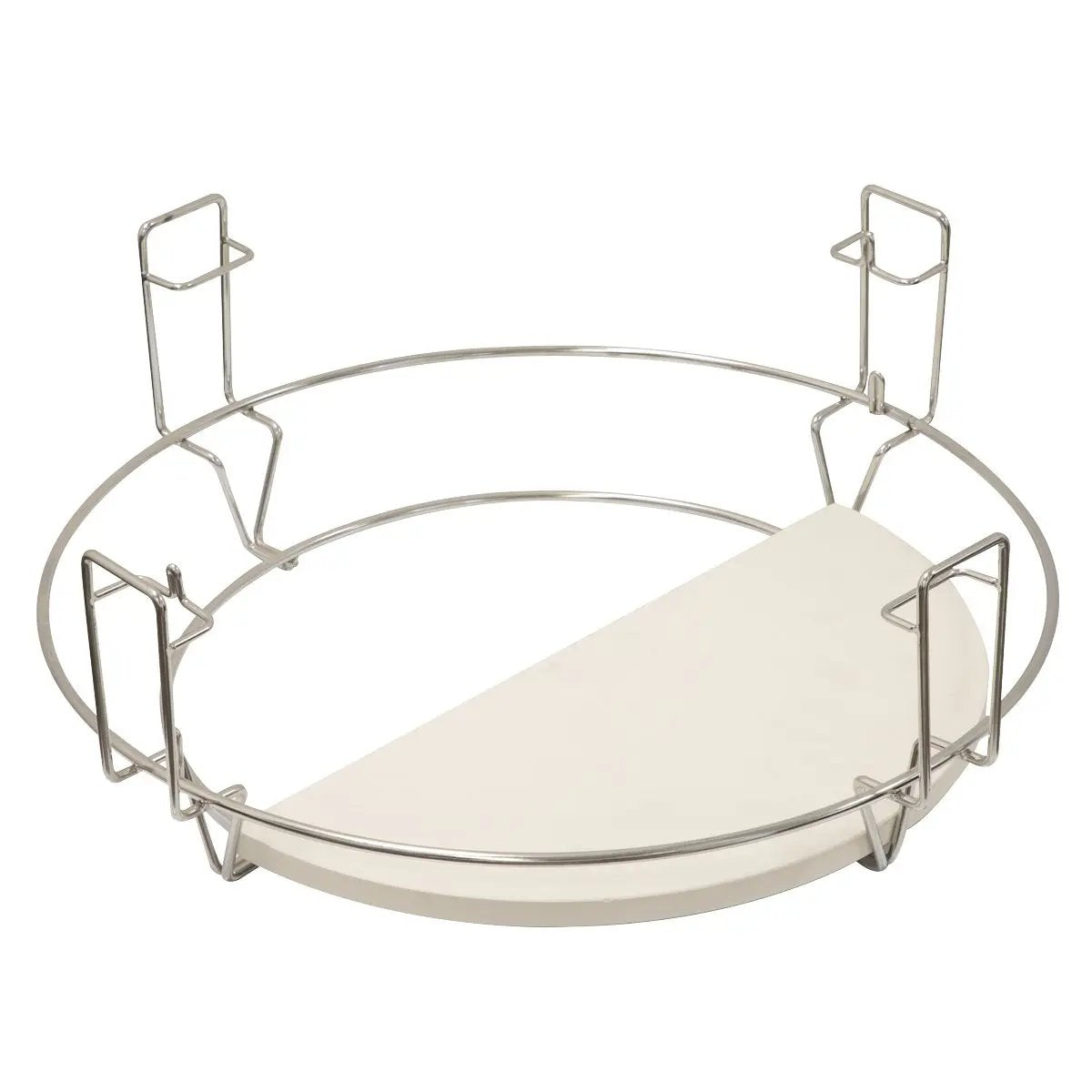 Dellonda DG185 Kamado Halfmoon Ceramic Heat Deflector Plates 15" - Set of 2 Dellonda