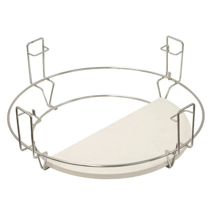 Dellonda DG185 Kamado Halfmoon Ceramic Heat Deflector Plates 15" - Set of 2 Dellonda