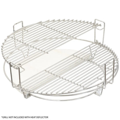 Dellonda DG185 Kamado Halfmoon Ceramic Heat Deflector Plates 15" - Set of 2 Dellonda