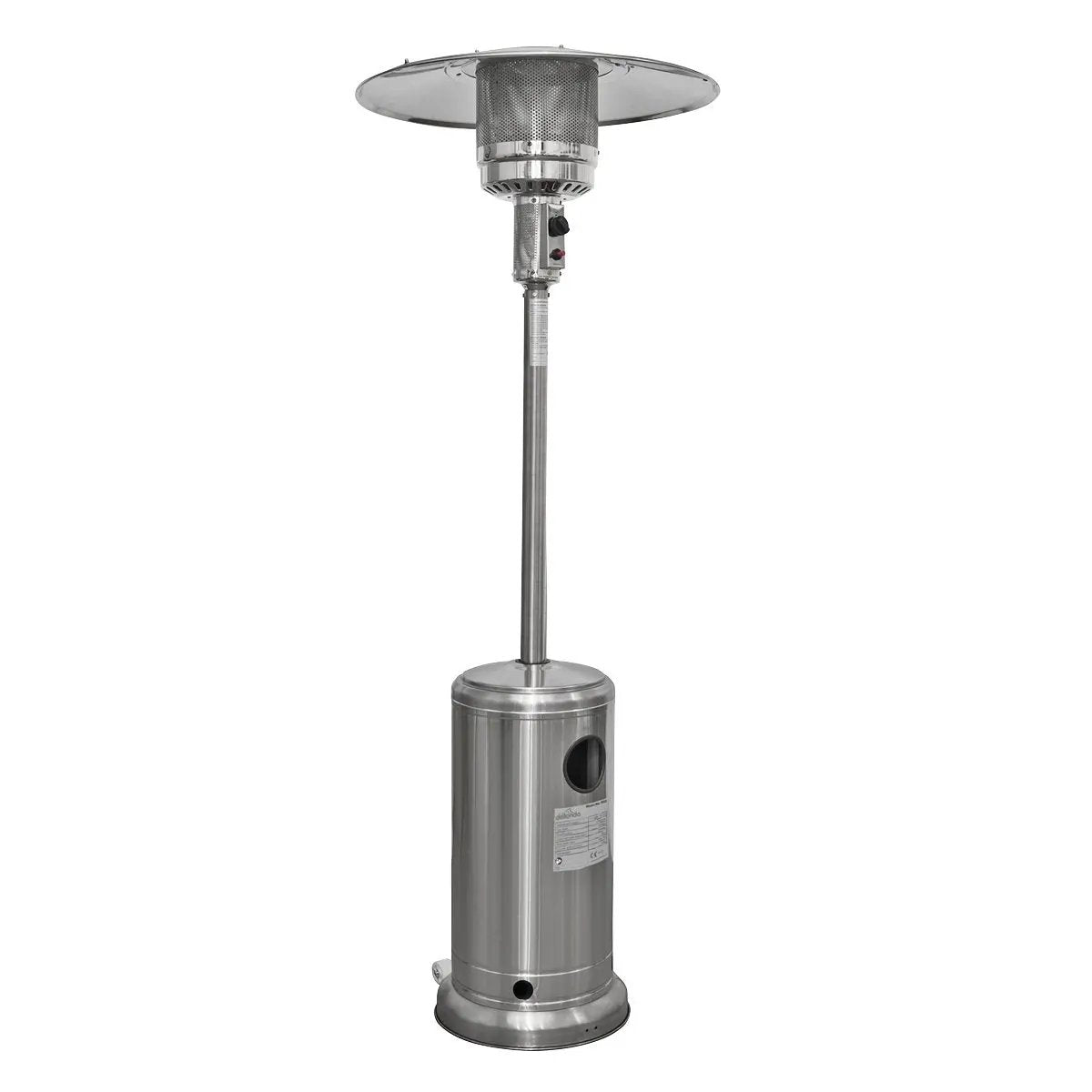 Dellonda DG2 13kW Stainless Steel Commercial Gas Outdoor Garden Patio Heater Wheels Dellonda