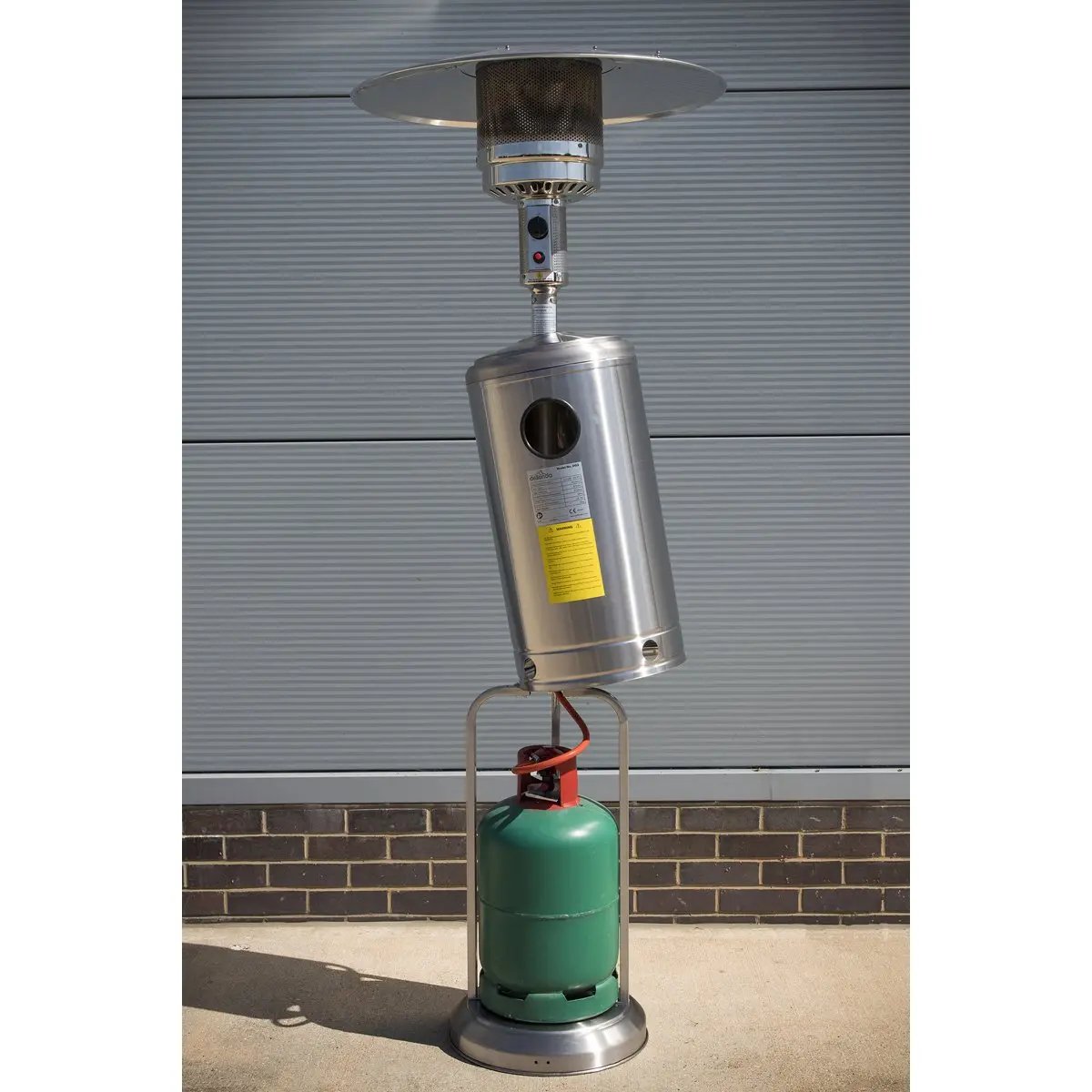 Dellonda DG2 13kW Stainless Steel Commercial Gas Outdoor Garden Patio Heater Wheels Dellonda