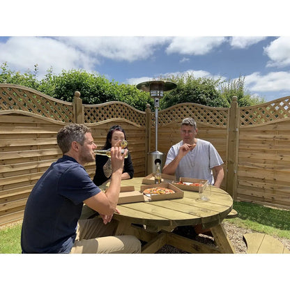 Dellonda DG2 13kW Stainless Steel Commercial Gas Outdoor Garden Patio Heater Wheels Dellonda