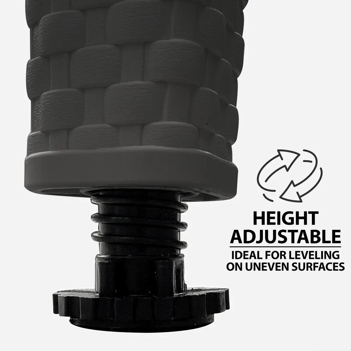 Dellonda DG207 Dining Table Weather Resistant Glass Top 80x80cm Anthracite Dellonda