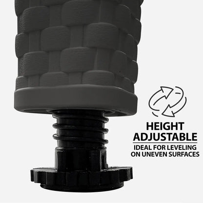 Dellonda DG207 Dining Table Weather Resistant Glass Top 80x80cm Anthracite Dellonda