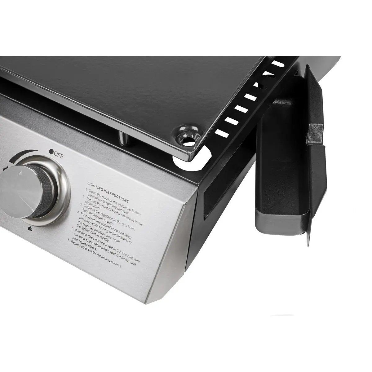 Dellonda DG22 3 Burner Portable Gas Plancha 7.5kW BBQ Griddle Stainless Steel Dellonda