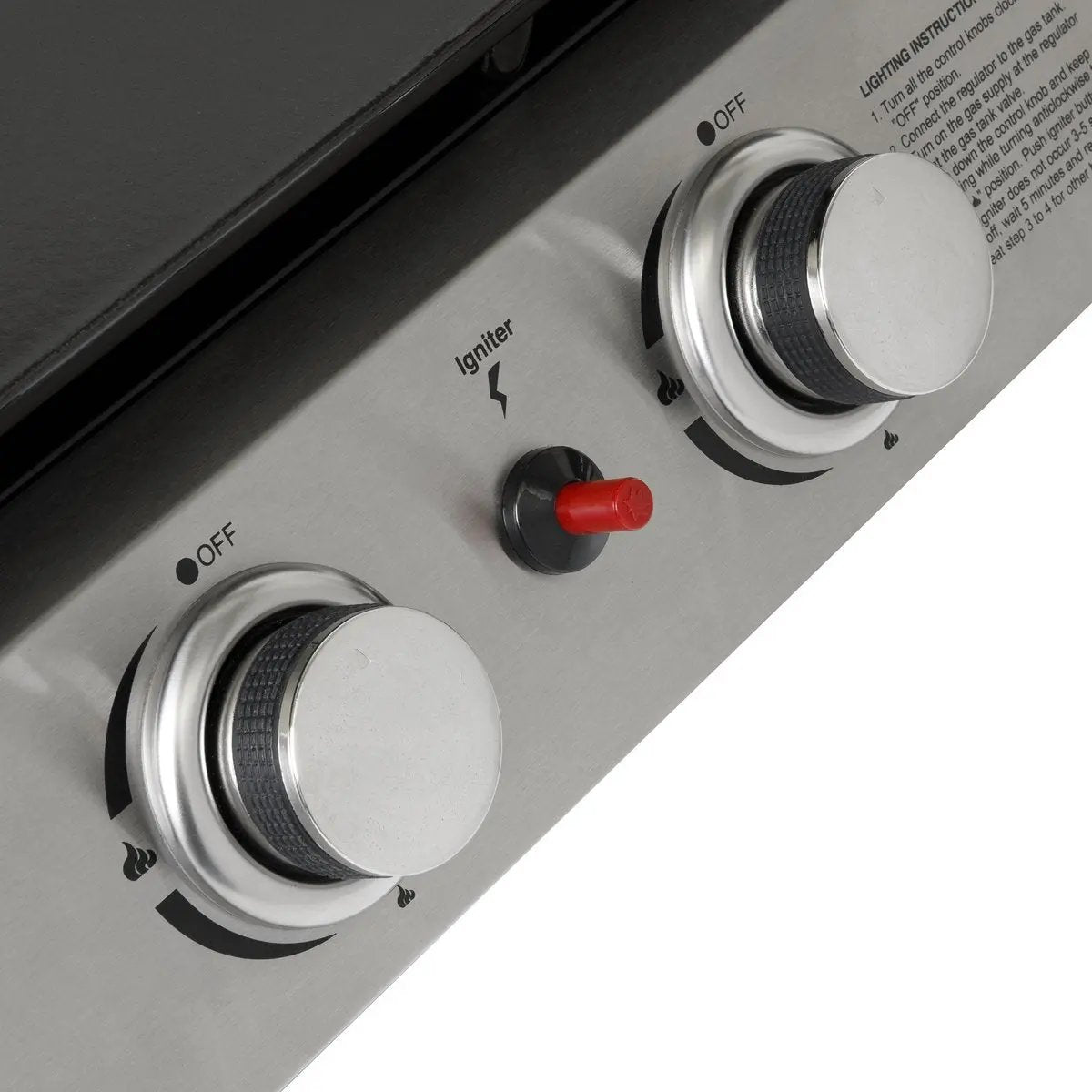 Dellonda DG22 3 Burner Portable Gas Plancha 7.5kW BBQ Griddle Stainless Steel Dellonda