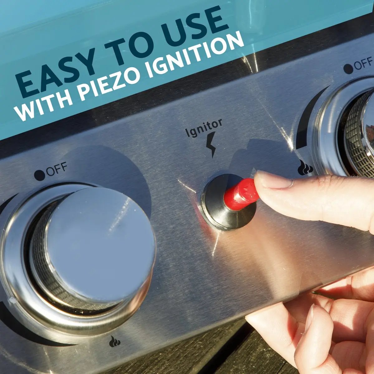 Dellonda DG22 3 Burner Portable Gas Plancha 7.5kW BBQ Griddle Stainless Steel Dellonda