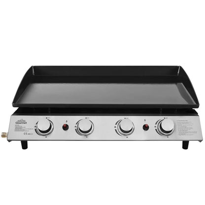 Dellonda DG23 4 Burner Portable Gas Plancha 10kW BBQ Griddle Stainless Steel Dellonda