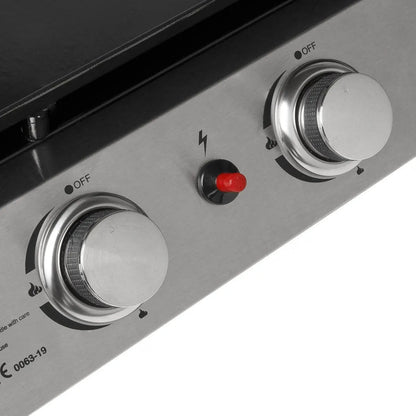 Dellonda DG23 4 Burner Portable Gas Plancha 10kW BBQ Griddle Stainless Steel Dellonda