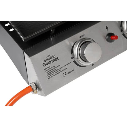 Dellonda DG23 4 Burner Portable Gas Plancha 10kW BBQ Griddle Stainless Steel Dellonda