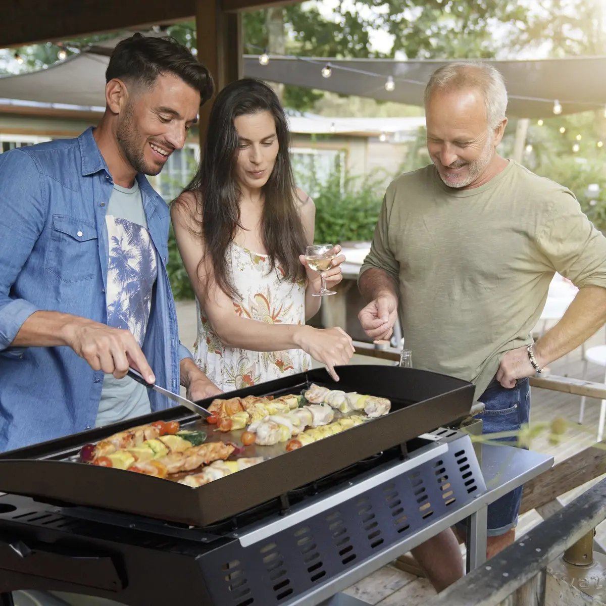 Dellonda DG23 4 Burner Portable Gas Plancha 10kW BBQ Griddle Stainless Steel Dellonda