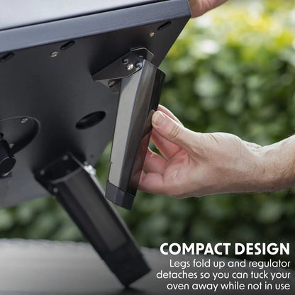 Dellonda DG257 Gas Pizza Oven with Gas Regulator Water Resistant Cover/Carry Bag & 12" Pizza Peel Dellonda