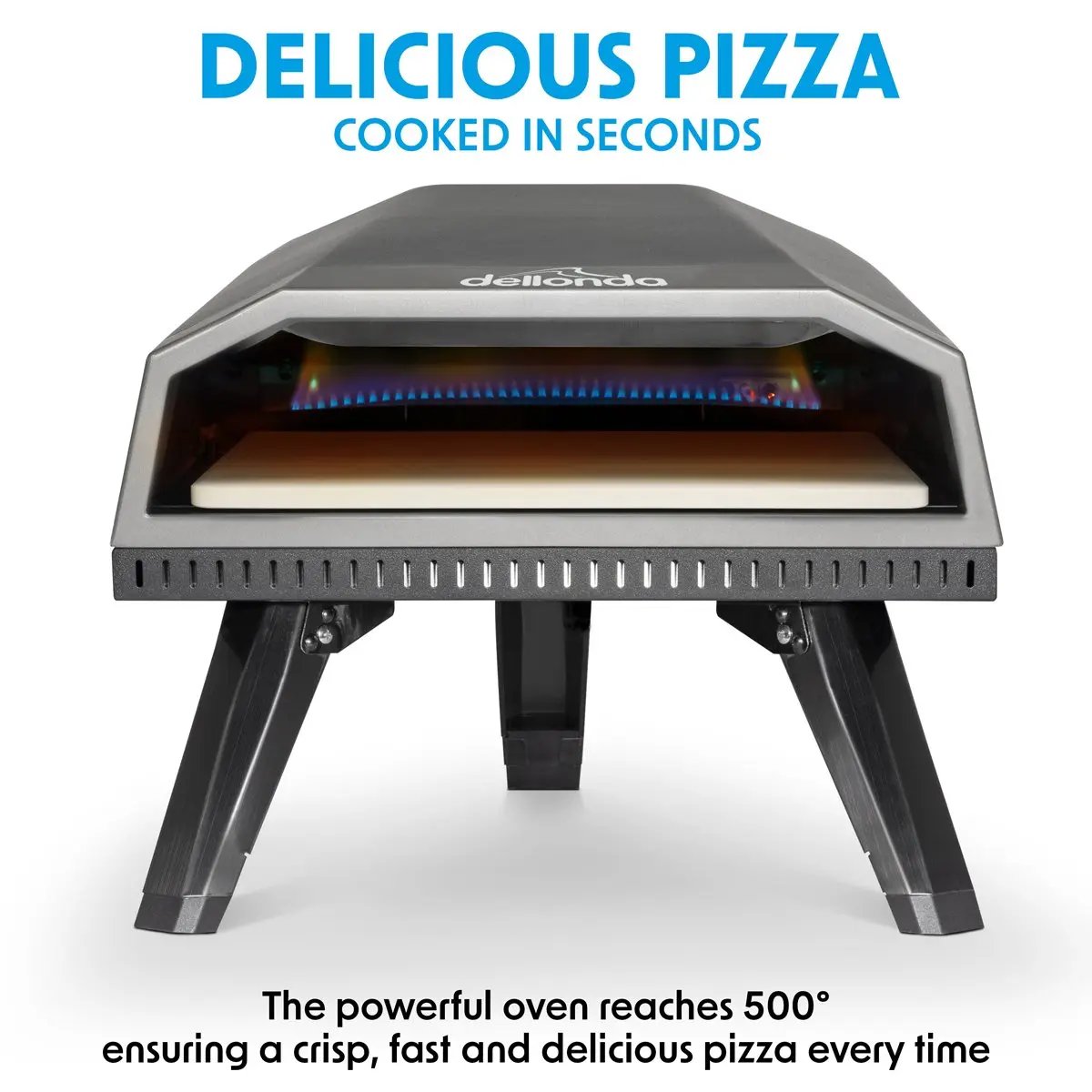 Dellonda DG257 Gas Pizza Oven with Gas Regulator Water Resistant Cover/Carry Bag & 12" Pizza Peel Dellonda