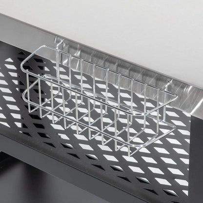 Dellonda DG263 Barbecue/Plancha Trolley for Outdoor Grilling/Cooking with Utensil Holder Stainless Steel Dellonda