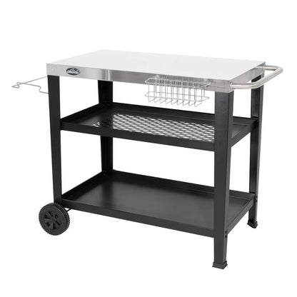 Dellonda DG263 Barbecue/Plancha Trolley for Outdoor Grilling/Cooking with Utensil Holder Stainless Steel Dellonda