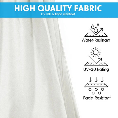 Dellonda DG265 Ø3m Banana Parasol/Umbrella for Garden Patio with Crank Handle 8 Ribs and Cover Cream Canopy Dellonda