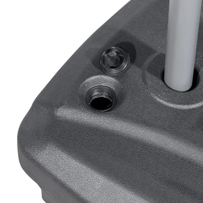 Dellonda DG266 60L Fillable Parasol Base with Wheels and Cross Base Water or Sand Filled Dellonda