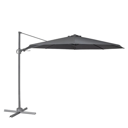 Dellonda DG267 Ø3m Garden/Patio Cantilever Parasol/Umbrella with Crank Handle Tilt 360° Rotation and Cover Grey Dellonda