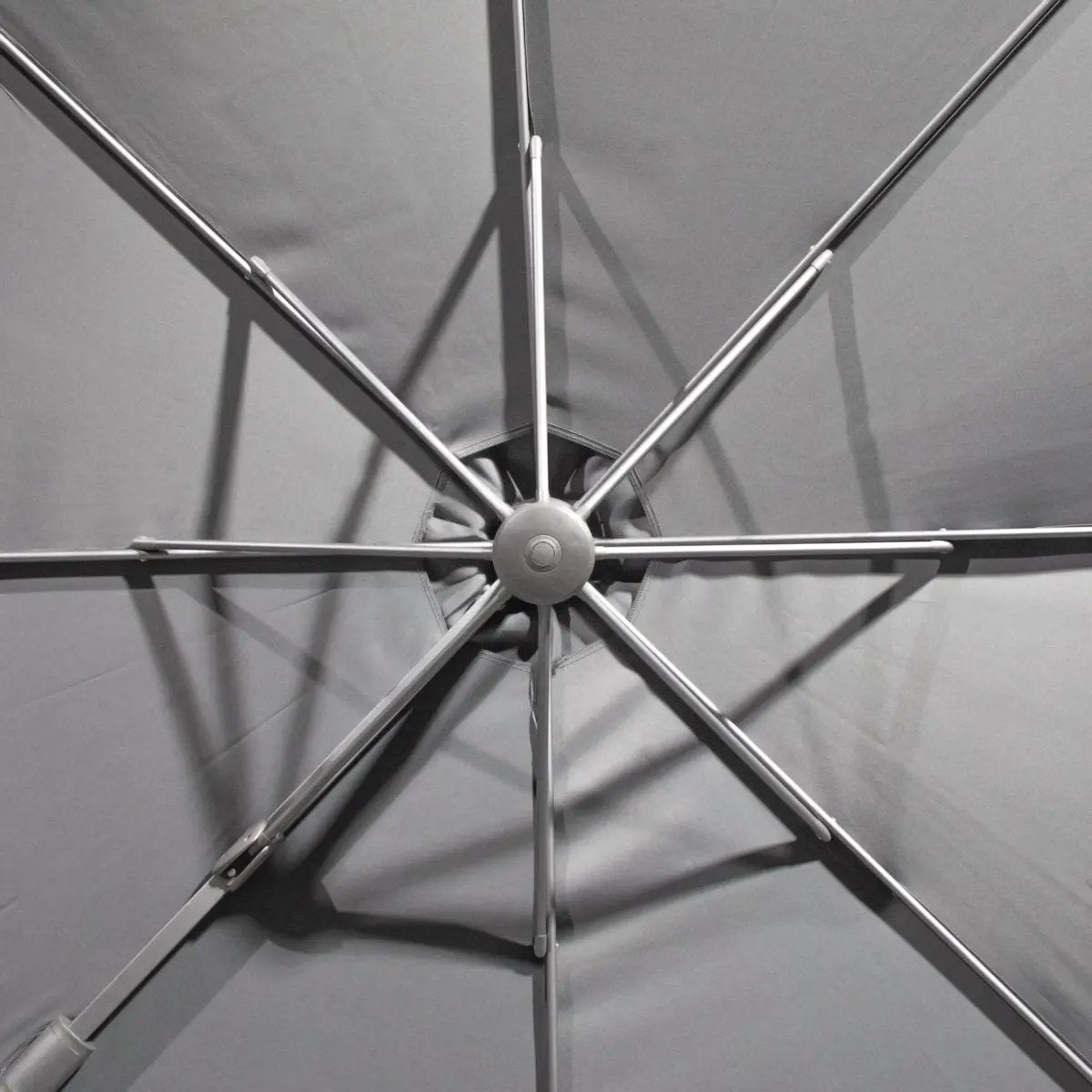 Dellonda DG267 Ø3m Garden/Patio Cantilever Parasol/Umbrella with Crank Handle Tilt 360° Rotation and Cover Grey Dellonda