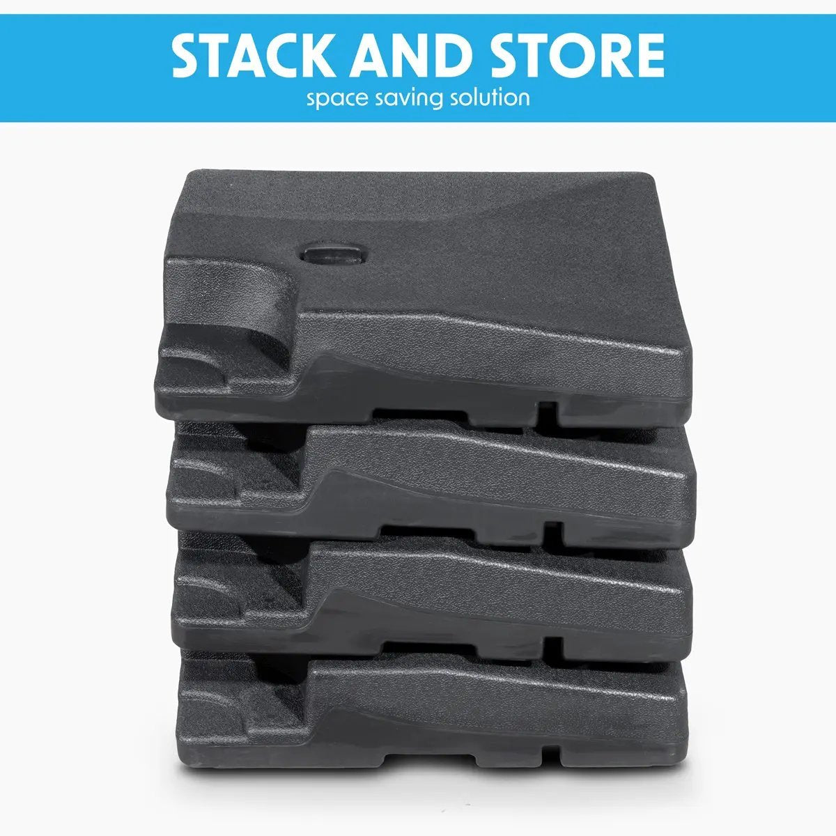 Dellonda DG269 4pc 92L Fillable Parasol Base Water or Sand Filled Dellonda