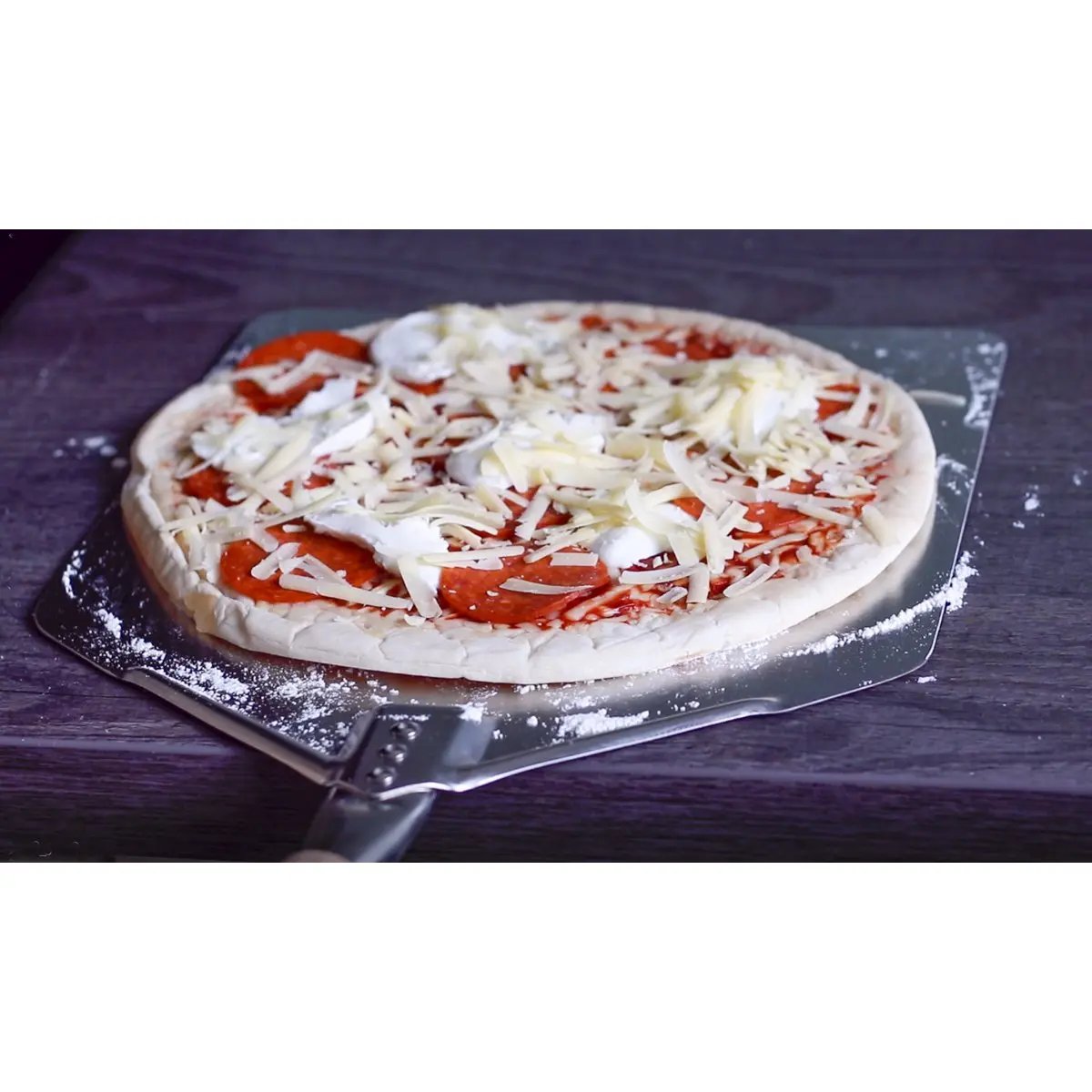 Dellonda DG39 Stainless Steel Pizza Peel 11 x 15" with 5" Wooden Handle Dellonda