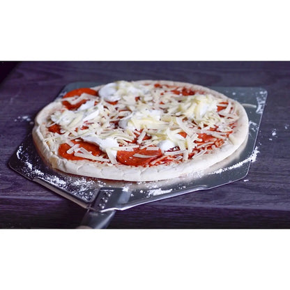 Dellonda DG39 Stainless Steel Pizza Peel 11 x 15" with 5" Wooden Handle Dellonda