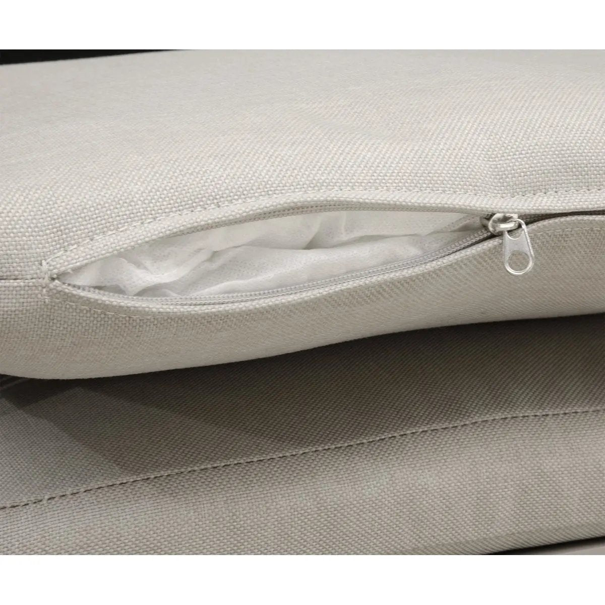 Dellonda DG50 Fusion Garden/Patio Aluminium Dining Chair with Armrests Set of 4 Light Grey Dellonda