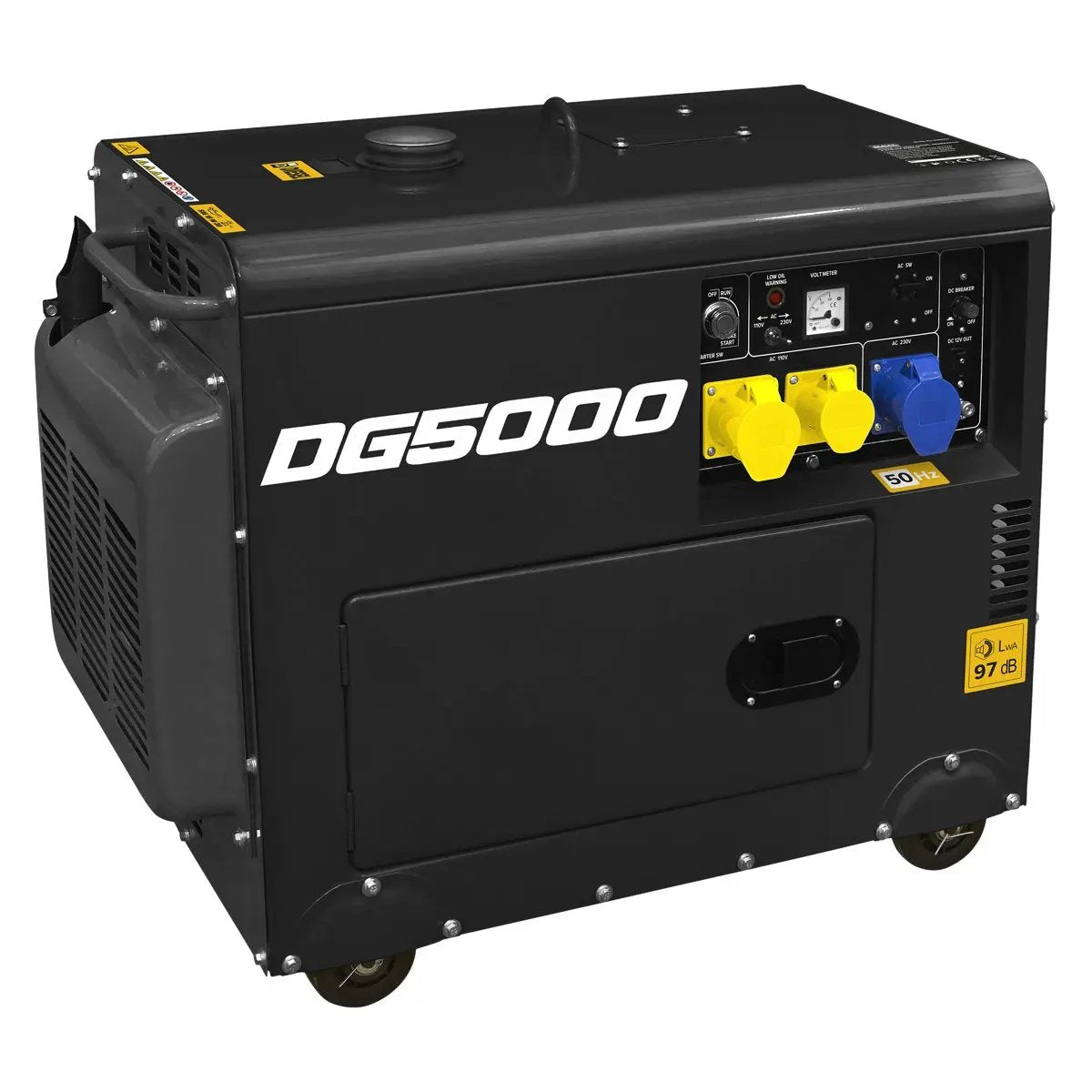 Dellonda DG5000 Diesel Generator - 4-Stroke Engine 5000W 110/230V Dellonda